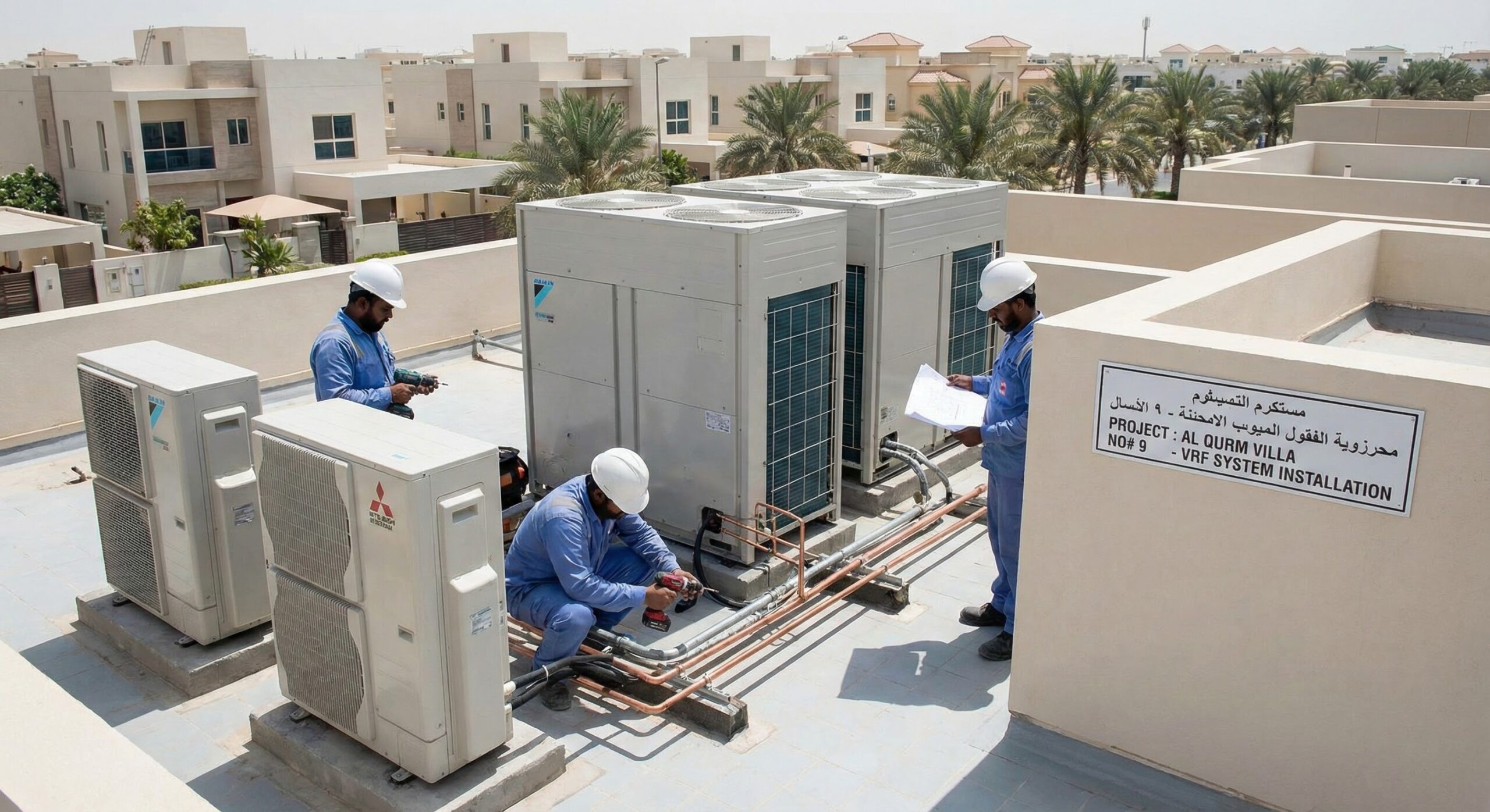 AL QURM VILLA NO# 9 VRF SYSTEM INSTALLATION.